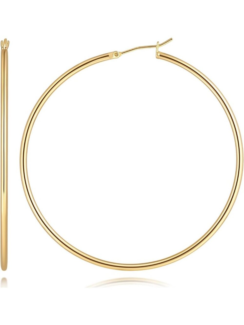Elegant 14K Gold Hoop Earrings for Women - Stylish & Versatile Jewelry Accessory
